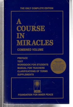 Image du vendeur pour A Course in Miracles: Combined Volume mis en vente par EdmondDantes Bookseller