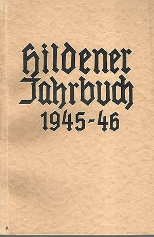 Bild des Verkufers fr Hildener Jahrbuch 1945/46. zum Verkauf von Lewitz Antiquariat