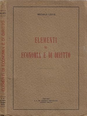 Bild des Verkufers fr Elementi di Economia e di Diritto zum Verkauf von Biblioteca di Babele