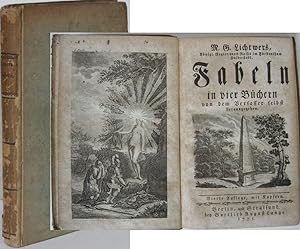 Seller image for M. G. Lichtwers Fabeln in vier Bchern von dem Verfasser selbst. for sale by Antiquariat Werner Steinbei