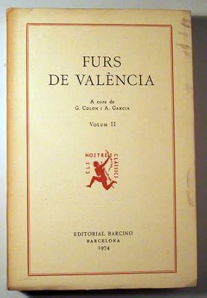 Seller image for FURS DE VALNCIA. Vol. II - Barcelona 1974 for sale by Llibres del Mirall