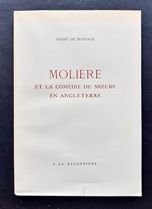 Seller image for Molire et la comdie de moeurs en Angleterre - for sale by Le Livre  Venir