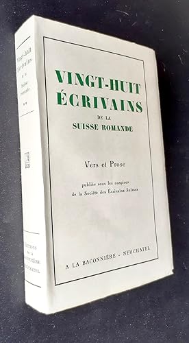 Bild des Verkufers fr Vingt-huit crivains de la Suisse romande - Vers et prose - zum Verkauf von Le Livre  Venir