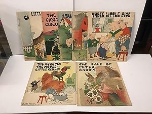 Seller image for Platt & Munk Series 3100 A-H Children's Book Set: Chicken Little, Little Black Sambo, The First Circus, The Gingerbread Boy, The Little Red Hen and the Grain of Wheat, The Rooster the Mouse and the Little Red Hen, The Tale of Peter Rabbit, Three Little Pigs for sale by Chamblin Bookmine