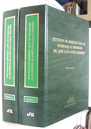 Seller image for Estudios de derecho civil en homenaje al profesor Jos Luis Lacruz Berdejo. 2 tomos for sale by Librera La Candela