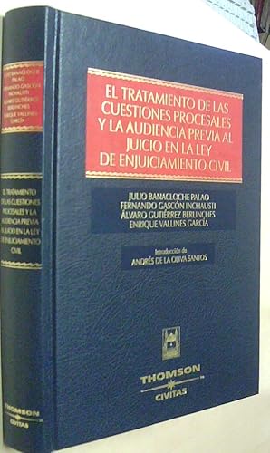 Imagen del vendedor de El tratamiento de las cuestiones procesales y la audiencia previa al juicio en la Ley de enjuiciamiento civil. 1 edicin a la venta por Librera La Candela