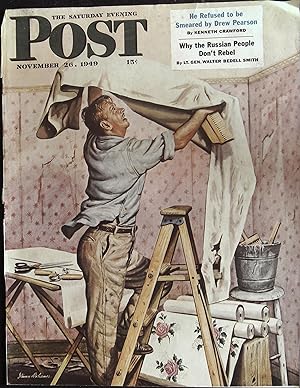 Saturday Evening Post November 26, 1949 Stevan Dohanos FRONT COVER ONLY
