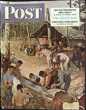 Saturday Evening Post July 29, 1950 John Clymer FRONT COVER ONLY