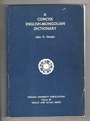 A Concise English-Mongolian Dictionary