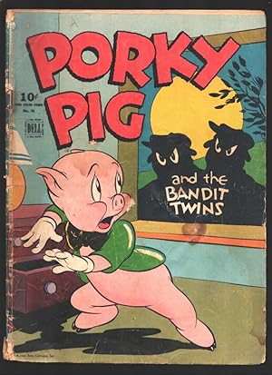 Porky Pig-Four Color Comics #78 1945-Dell-and the Bandit Twins-Spine roll-staple rust migration-G