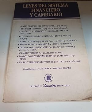 Imagen del vendedor de Leyes del sistema financiero y cambiario (Spanish Edition) a la venta por SoferBooks