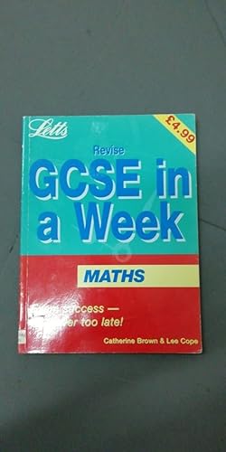 Imagen del vendedor de Revise GCSE in a Week Mathematics a la venta por SoferBooks