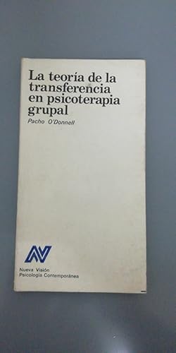 Seller image for Teoria de La Transferencia En Psicologia Grupal (Spanish Edition) for sale by SoferBooks