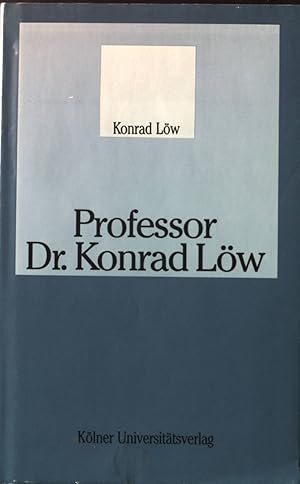 Seller image for Professor Dr. Konrad Lw. Reihe Autobiographien for sale by books4less (Versandantiquariat Petra Gros GmbH & Co. KG)