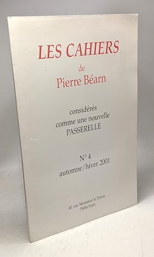 Imagen del vendedor de Les cahiers de Perre Barn - considrs comme une nouvelle passerelle N4 automne/hiver 20001 a la venta por crealivres