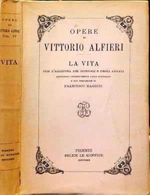 Imagen del vendedor de Vita di Vittorio Alfieri scritta da esso. a la venta por Libreria La Fenice di Pietro Freggio