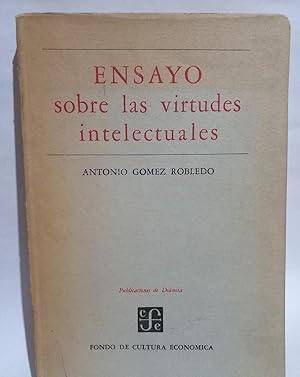 Immagine del venditore per Ensayo sobre las Virtudes Intelectuales - Primera edicin venduto da Libros de Ultramar Alicante