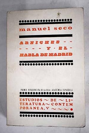 Imagen del vendedor de Arniches y el habla de Madrid a la venta por Alcan Libros