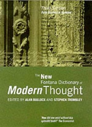Bild des Verkufers fr The New Fontana Dictionary of Modern Thought zum Verkauf von WeBuyBooks