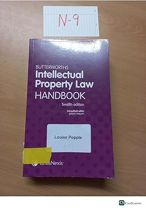 Bild des Verkufers fr Butterworths Intellectual Property Law Handbook IP and Media 12th edition Consultant editor Phillips zum Verkauf von UK LAW BOOK SELLERS LTD