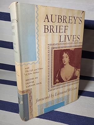 Seller image for John Aubrey Brief Lives by O. L. Dick - 1957 2nd Printing University of Michigan for sale by SweeneySells