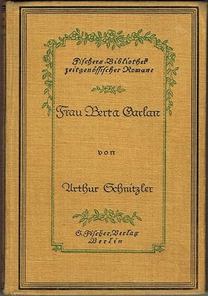 Bild des Verkufers fr Frau Berta Garlan. Novelle. zum Verkauf von Wiener Antiquariat Ingo Nebehay GmbH