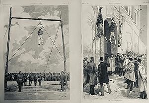1886 PERSE IRAN EXECUTIONS 2 JOURNAUX ANCIENS