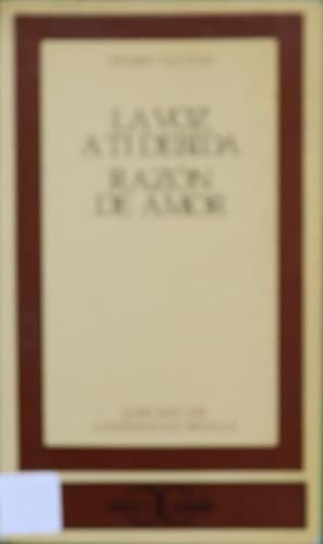 Imagen del vendedor de La voz a ti debida y Razn de amor a la venta por Librera Alonso Quijano