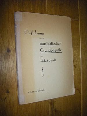 Bild des Verkufers fr Einfhrung in die musikalischen Grundbegriffe zum Verkauf von Versandantiquariat Rainer Kocherscheidt