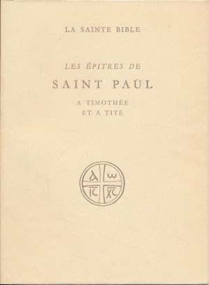 Image du vendeur pour Les pitres de Saint Paul  Timothe et  Tite mis en vente par LIBRAIRIE GIL-ARTGIL SARL