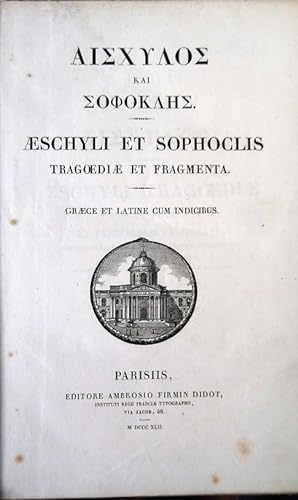 Seller image for Aeschyli et Sophoclis Tragoediae et Fragmenta. Graece et Latine cum indicibus for sale by Your Book Soon
