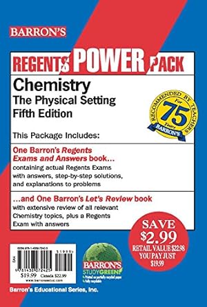 Seller image for Chemistry Power Pack (Barron's Regents NY) for sale by ZBK Books