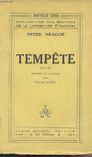 Seller image for Tempte (rcits) - Nouvelle srie, collection des matres de la littrature trangre for sale by Le-Livre