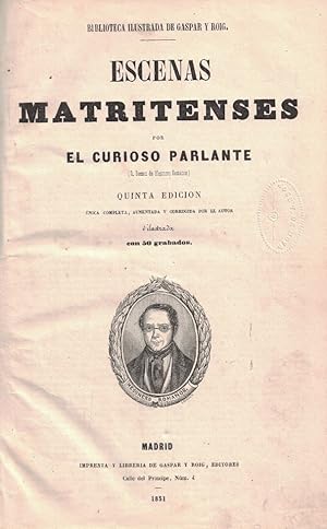 Bild des Verkufers fr ESCENAS MATRITENSES zum Verkauf von Librera Torren de Rueda