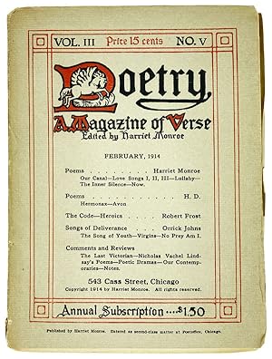 Poetry: A Magazine of Verse. February 1914: Vol III, No. V [including Hermonax and Acon by H.D. a...