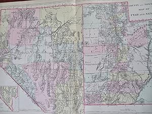 Nevada & Utah Reno Carson City Salt Lake City Provo 1884 Bradley-Mitchell map