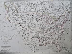 United States Missouri Territorial + Disputed Oregon Border 1846 Thierry map