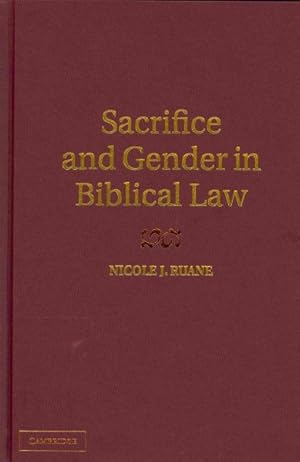 Image du vendeur pour Sacrifice and Gender in Biblical Law mis en vente par GreatBookPricesUK