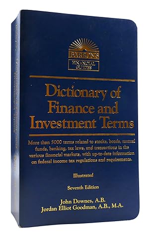 Seller image for DICTIONARY OF FINANCE AND INVESTMENT TERMS for sale by Rare Book Cellar