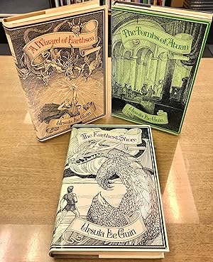 Bild des Verkufers fr The Earthsea Trilogy - A Wizard of Earthsea; The Tombs of Atuan & The Farthest Shore - 3 Volumes zum Verkauf von Arty Bees Books