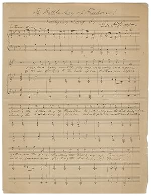 George F. Roots Autograph Sheet Music for "The Battle-Cry of Freedom!"