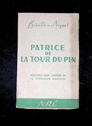 Image du vendeur pour Patrice de la Tour du Pin mis en vente par LibrairieLaLettre2