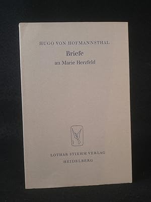 Image du vendeur pour Hugo von Hofmannsthal - Briefe an Marie Herzfeld. mis en vente par ANTIQUARIAT Franke BRUDDENBOOKS