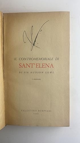 Seller image for Il contromemoriale di Sant'Elena (1830) for sale by librisaggi