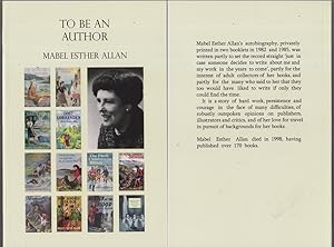 Imagen del vendedor de To Be An Author a la venta por Caerwen Books