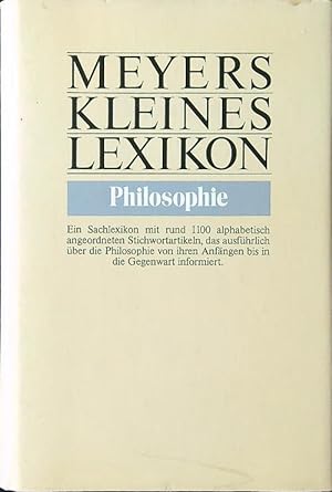 Imagen del vendedor de Meyers Kleines Lexikon. Philosophie a la venta por Librodifaccia
