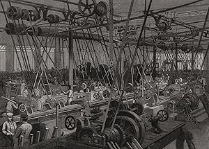 The lathe and tool shop - Stephenson's Locomotive Manufactory at Newcastle-on-Tyne