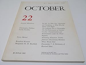 Bild des Verkufers fr October 22 (Fall 1982) zum Verkauf von Test Centre Books