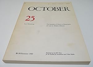 Bild des Verkufers fr October 25 (Summer 1983). The Sexuality of Christ in Renaissance Art and in Modern Oblivion. zum Verkauf von Test Centre Books