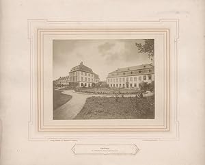 Ansicht des Schlosses, Titel: "Arnsburg. Se. Erlaucht der Graf zu Solms-Laubach".